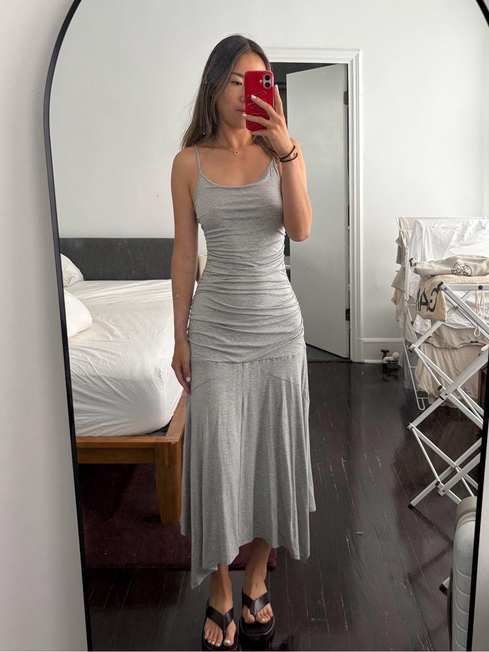 Laagam grey slinky dress